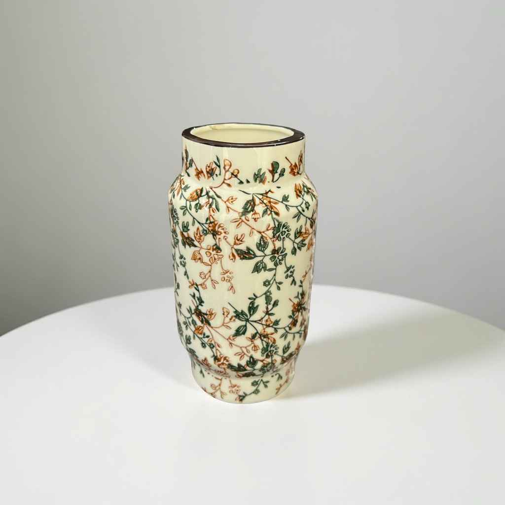 Floral Ceramic Vase – Elegant Decorative Flower Pot
