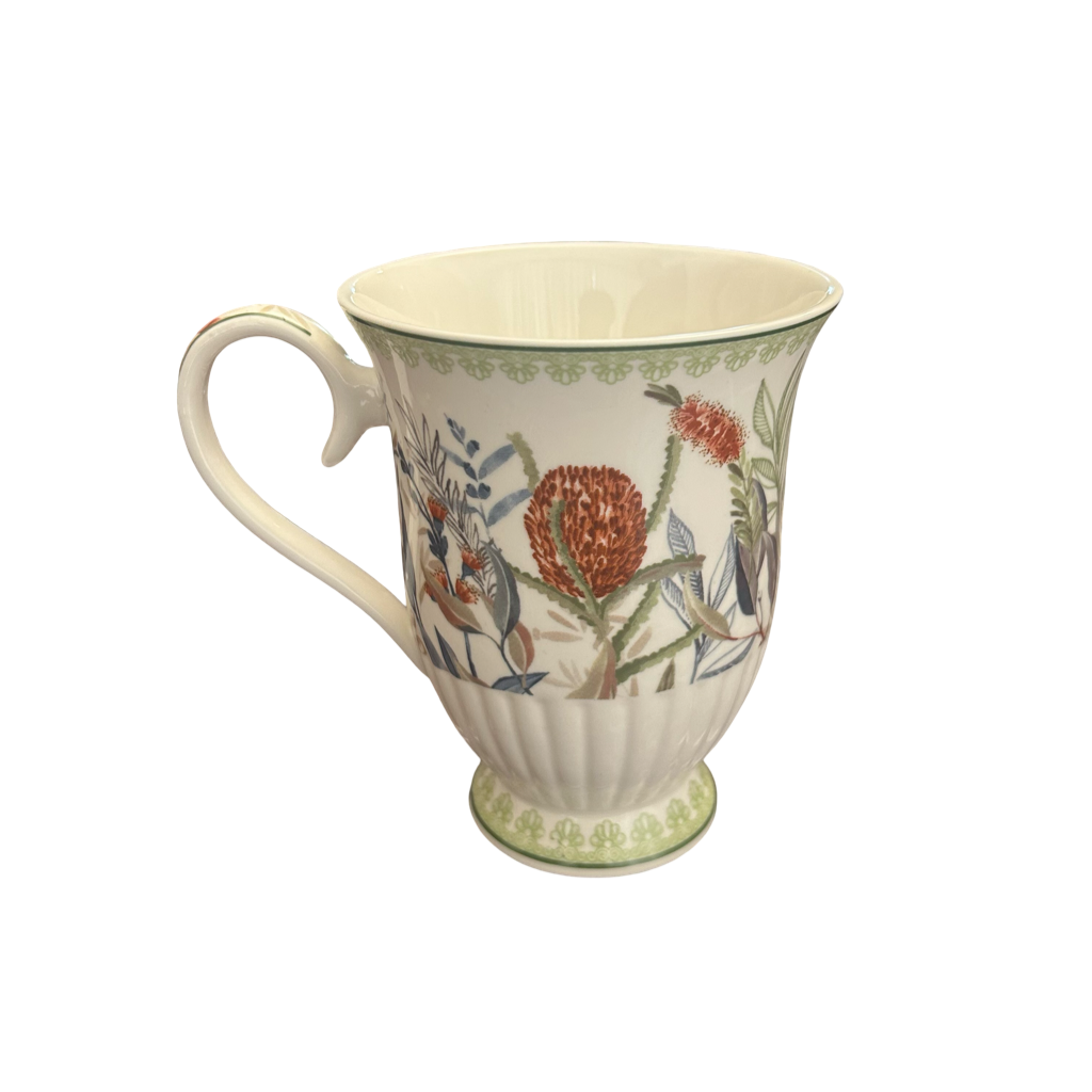 Botanical Floral Ceramic Mug Set with Gift Box - 2 Piece Set