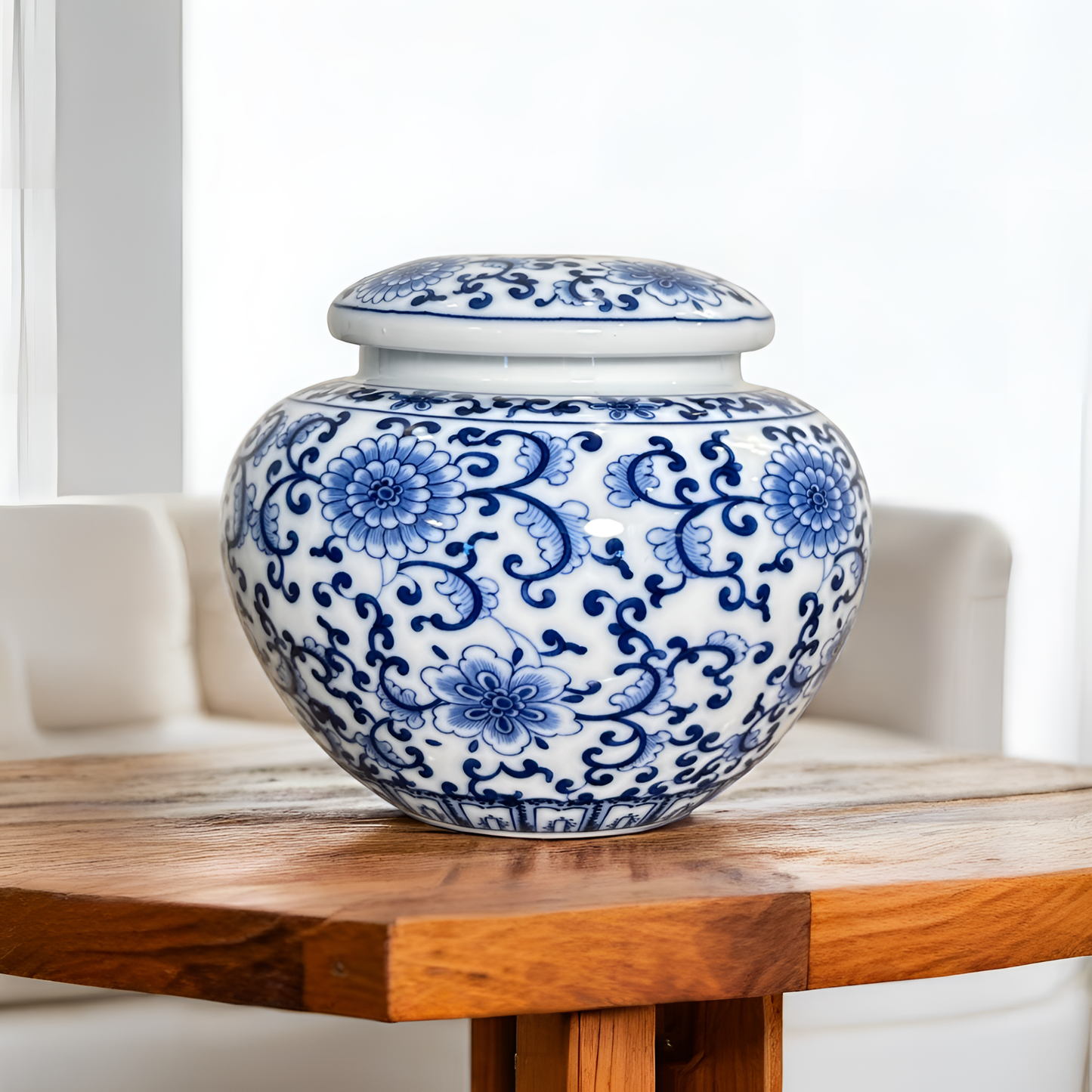 Ming Dynasty Aesthetic: Decorative Urn Jar (Medium)