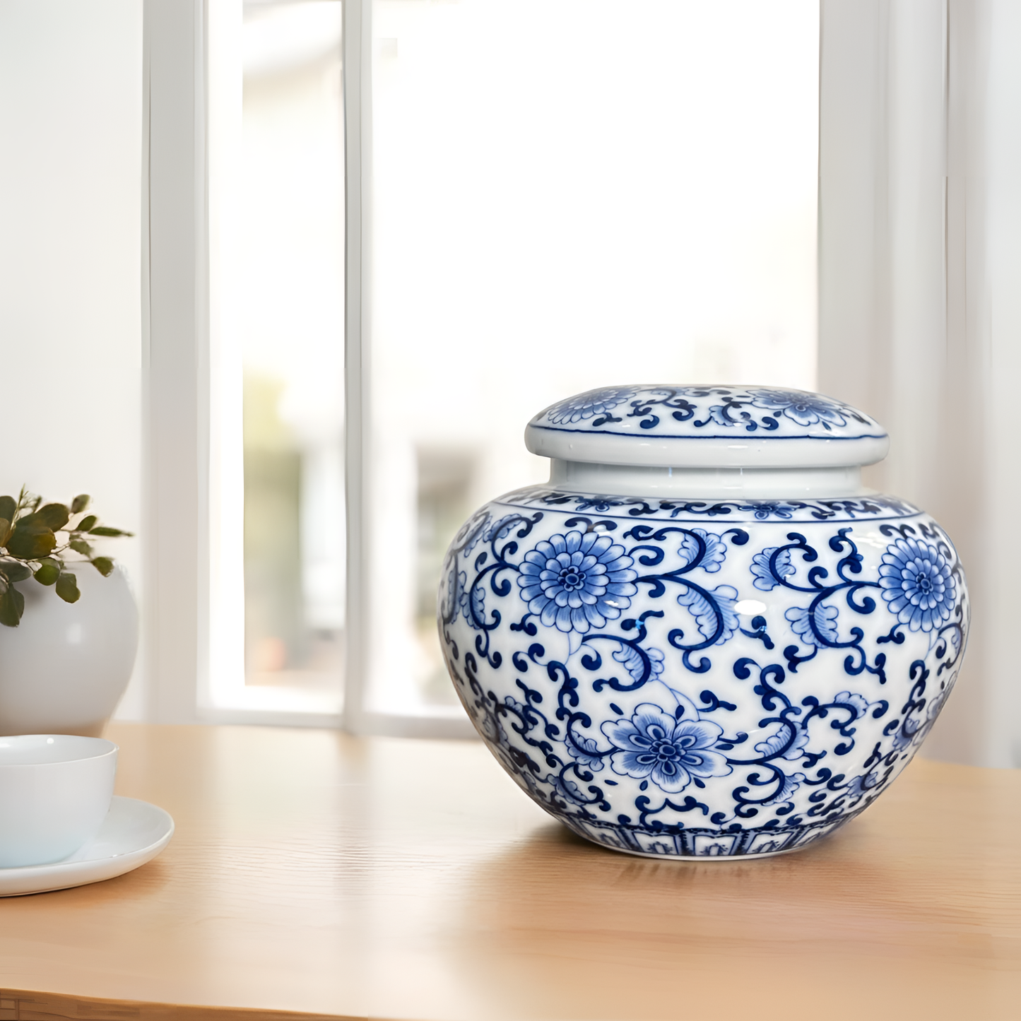 Ming Dynasty Aesthetic: Decorative Urn Jar (Medium)