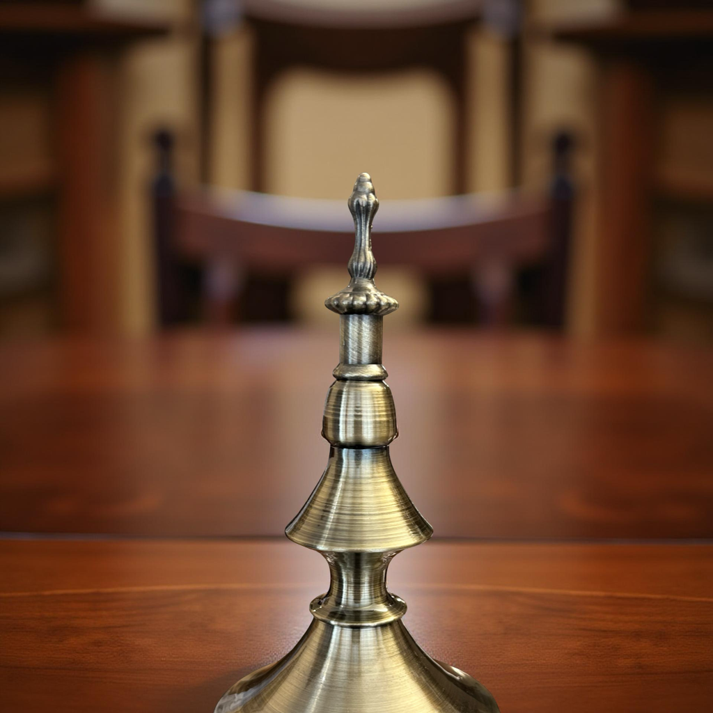 Elegant Brass & Glass Decorative Showpiece - Large