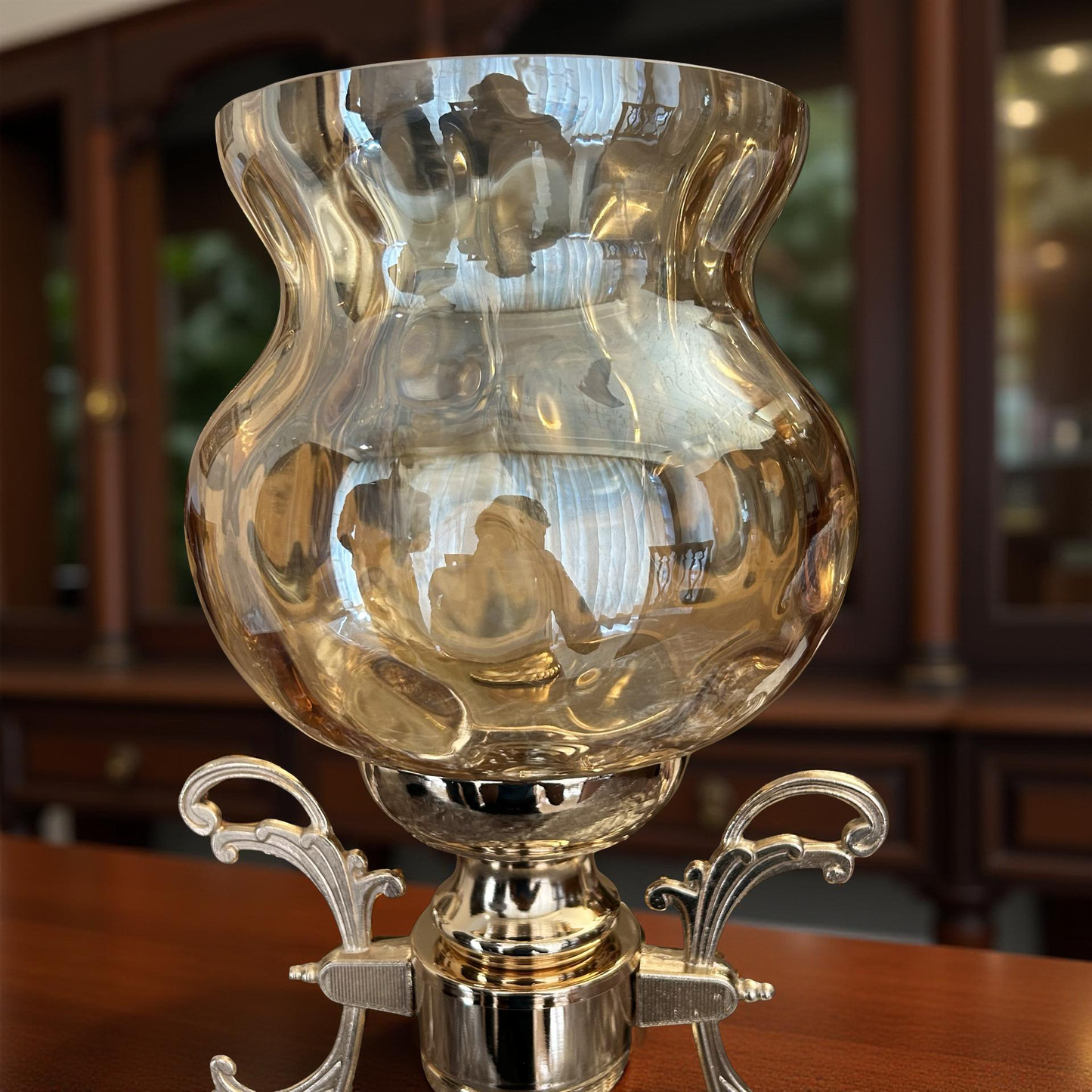 Elegant Candle Stand with Glass