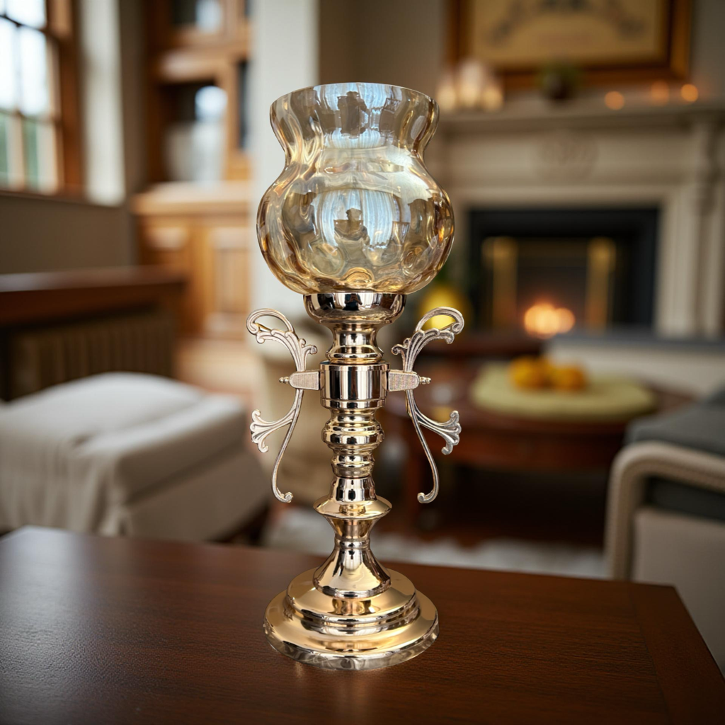 Elegant Candle Stand with Glass