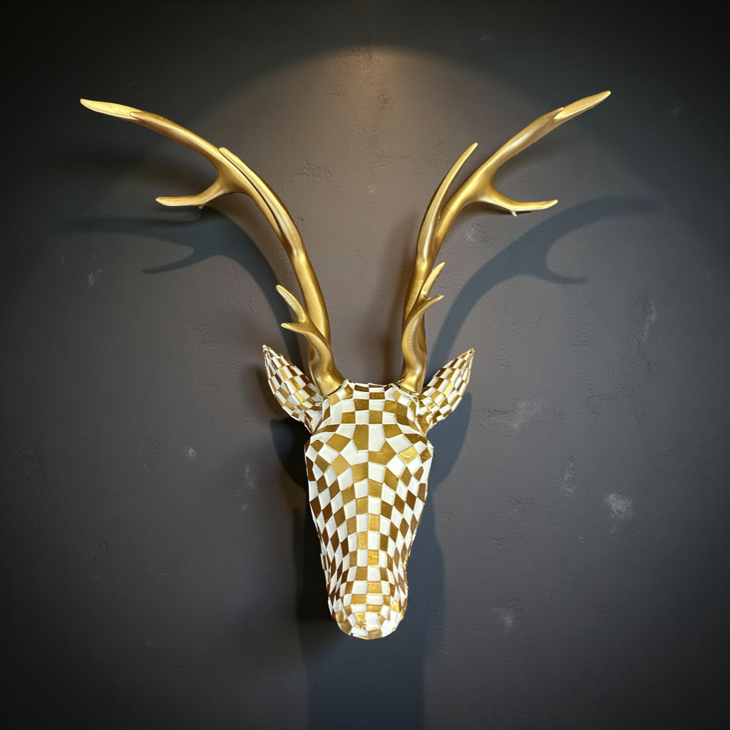 Luxury Deer Head Wall Décor Gold (L)