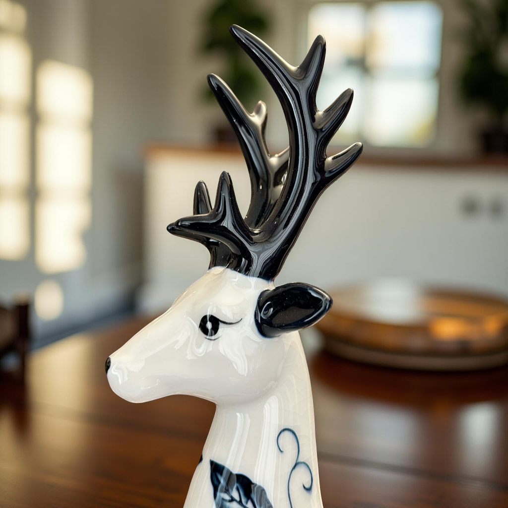 Elegant Ceramic Deer Figurines Set
