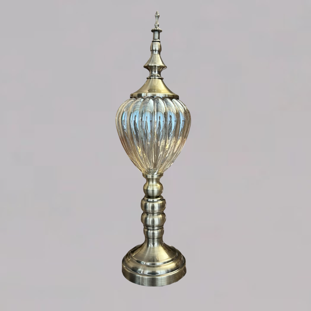 Luxury Glass & Metal Decorative Accent - Medium