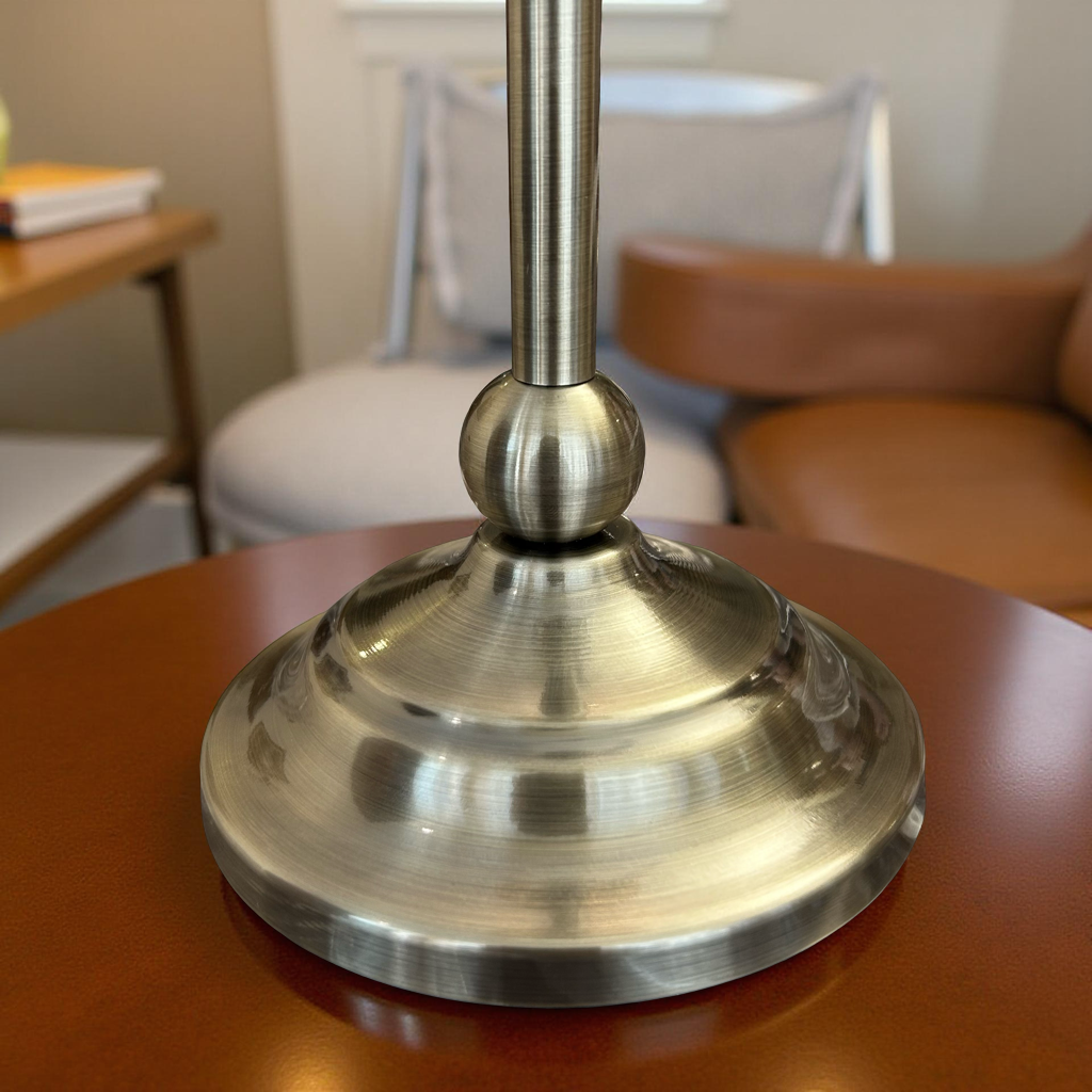 Elegant Glass Candle Holder with Metal Stand