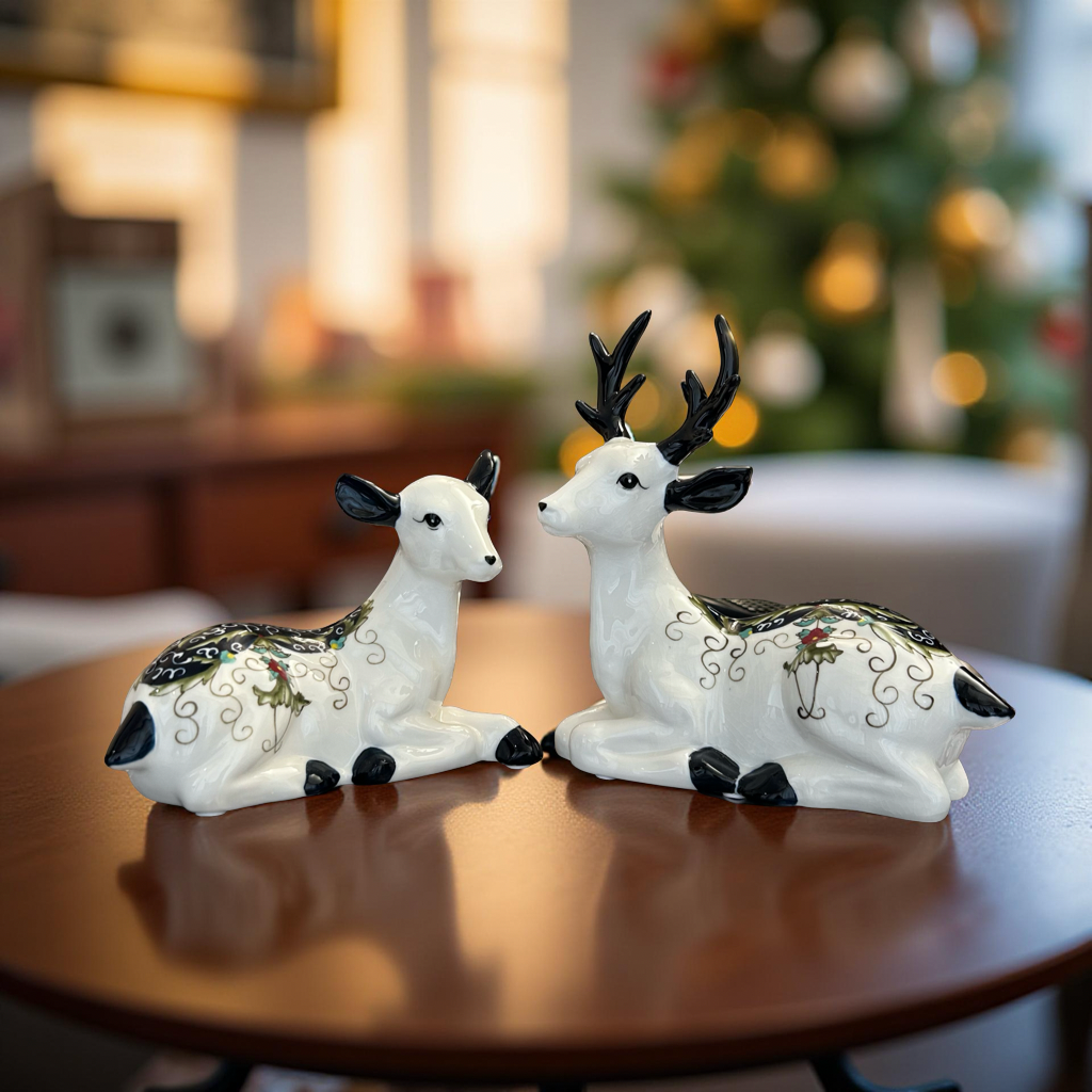 Ceramic Deer Couple Showpiece
