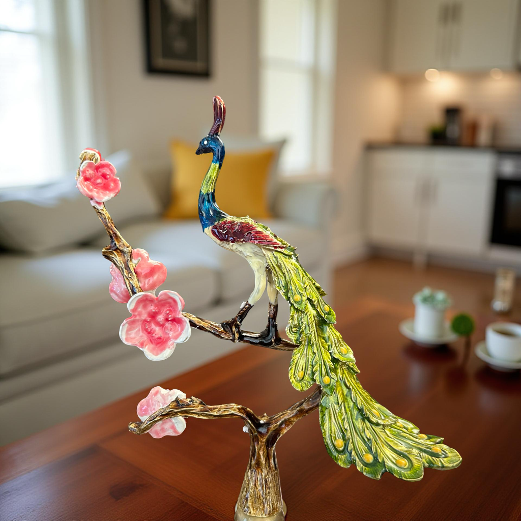 Decorative Table Clock with Floral Design
