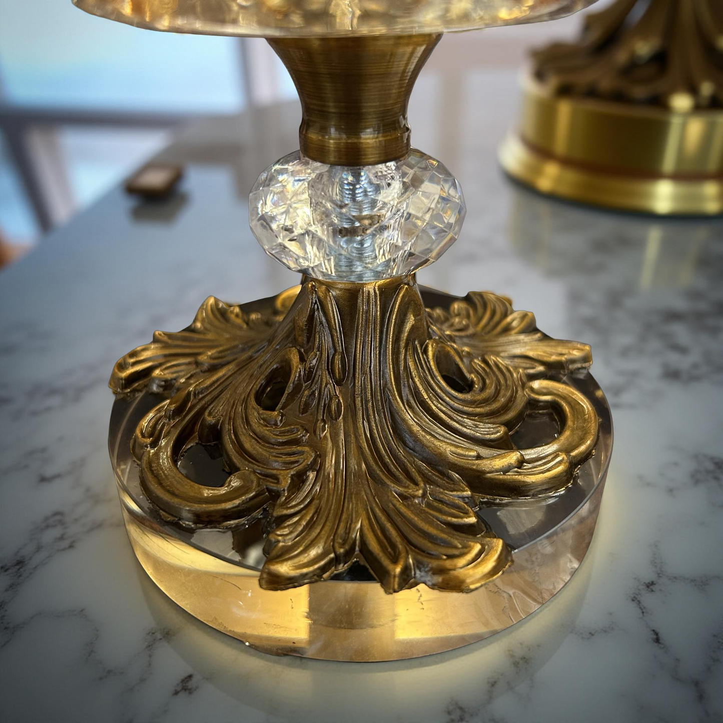 Opulent Glass Cut Bowl for Living Room Styling & Decoration