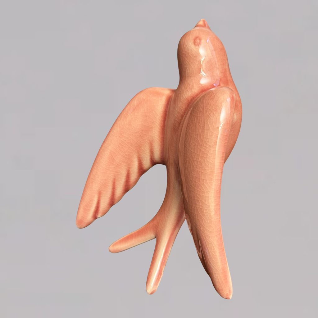 Elegant Pink Bird Wall Décor towards Right Direction- Single piece