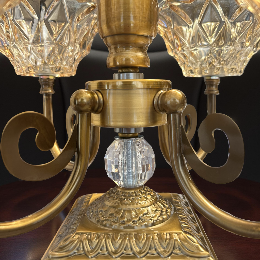 Elegant Multi-Bowl Crystal & Gold Decorative Stand for Home Décor