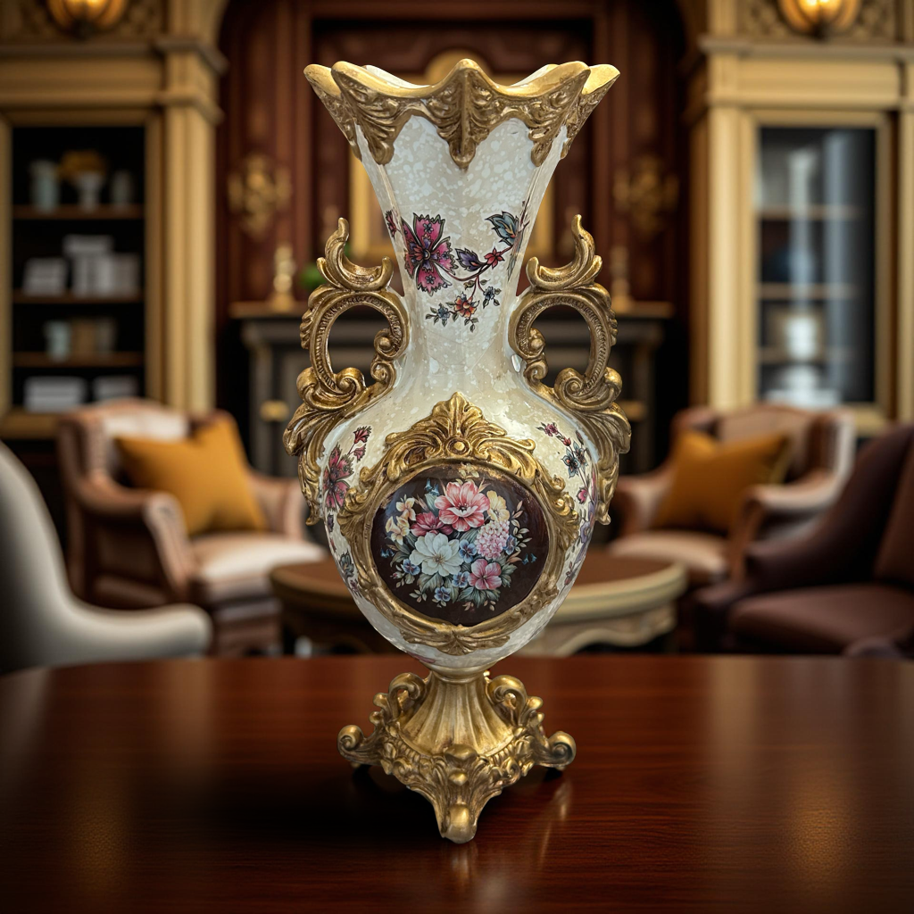 Elegant Antique-Style Decorative Vase
