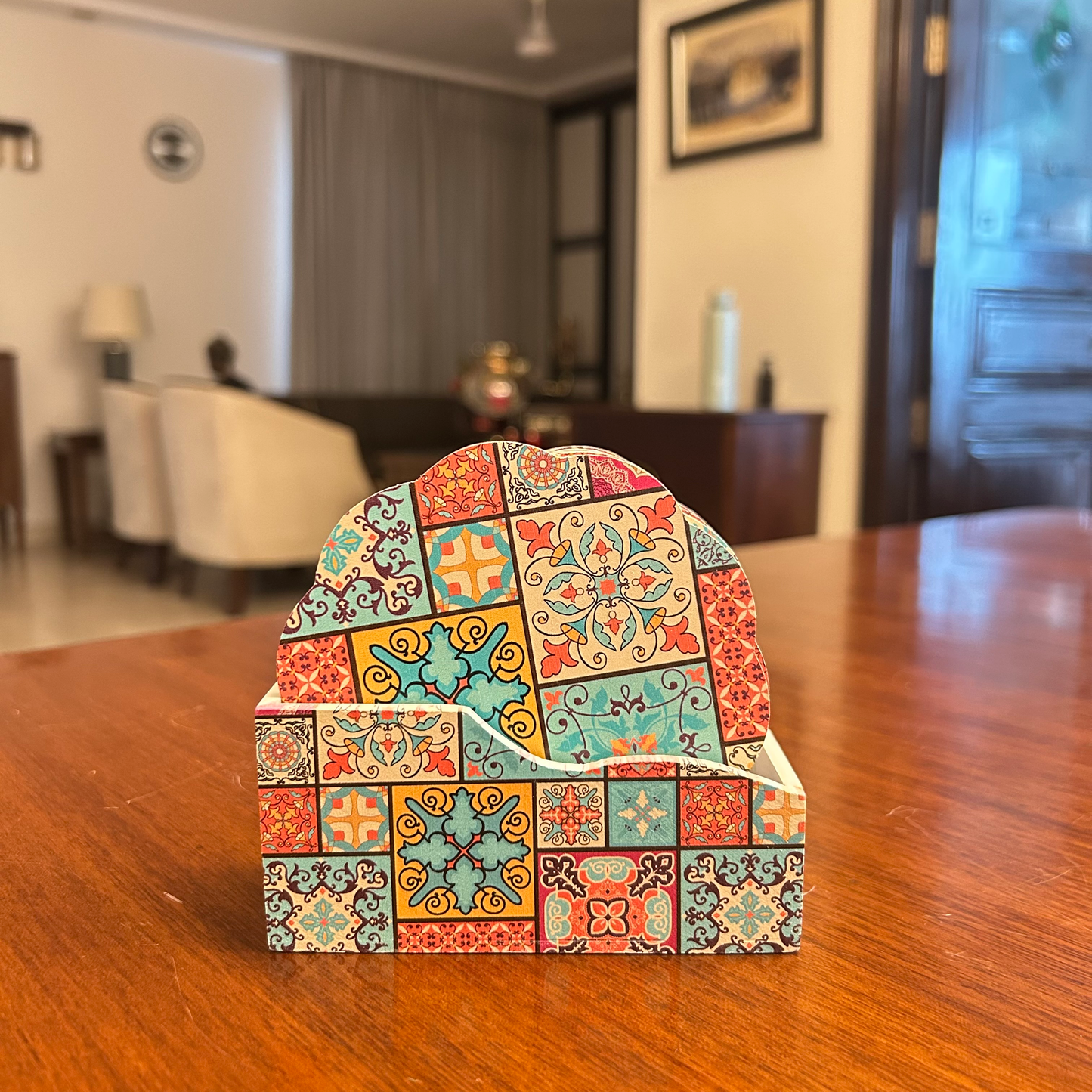 Charming Wooden Coaster Set