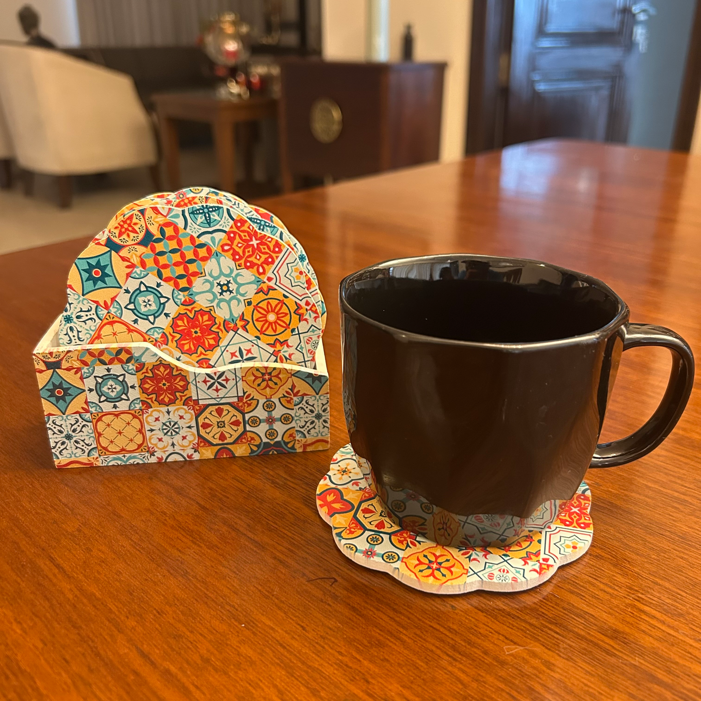 Charming Wooden Coaster Set