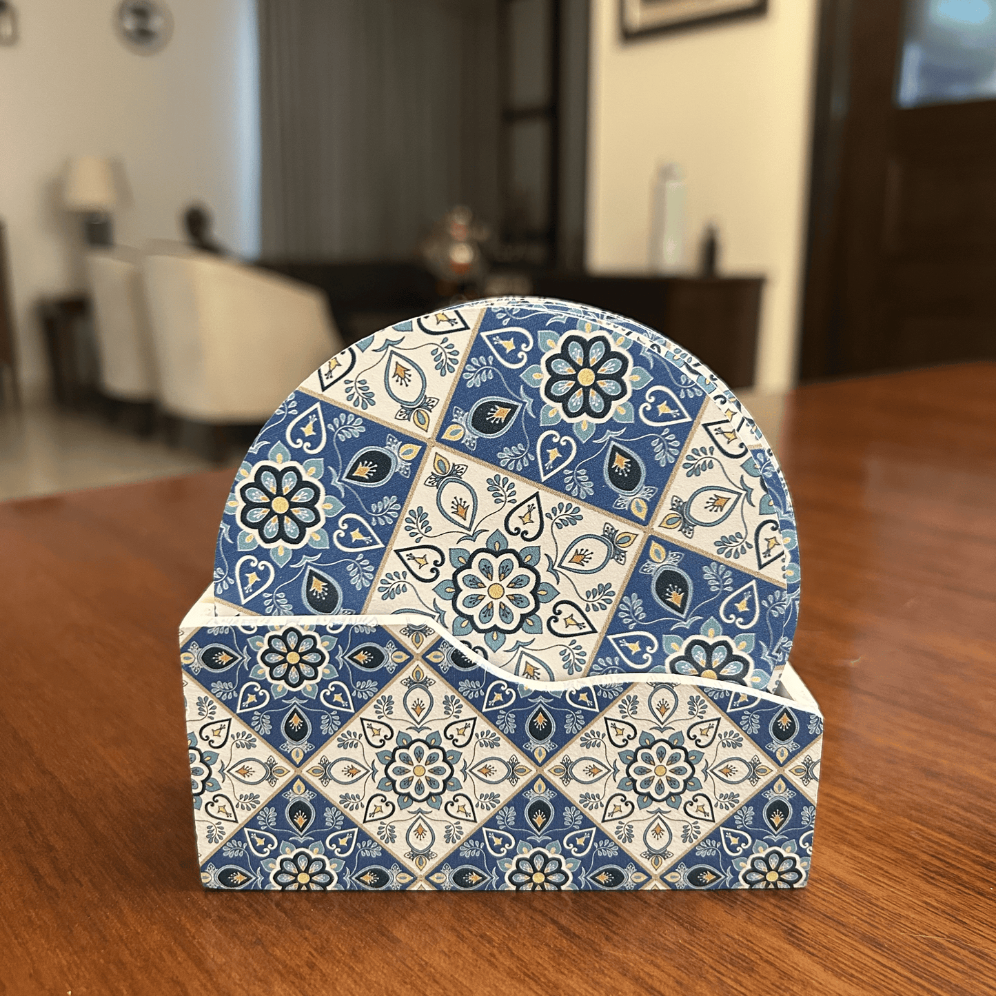Charming Wooden Coaster Set