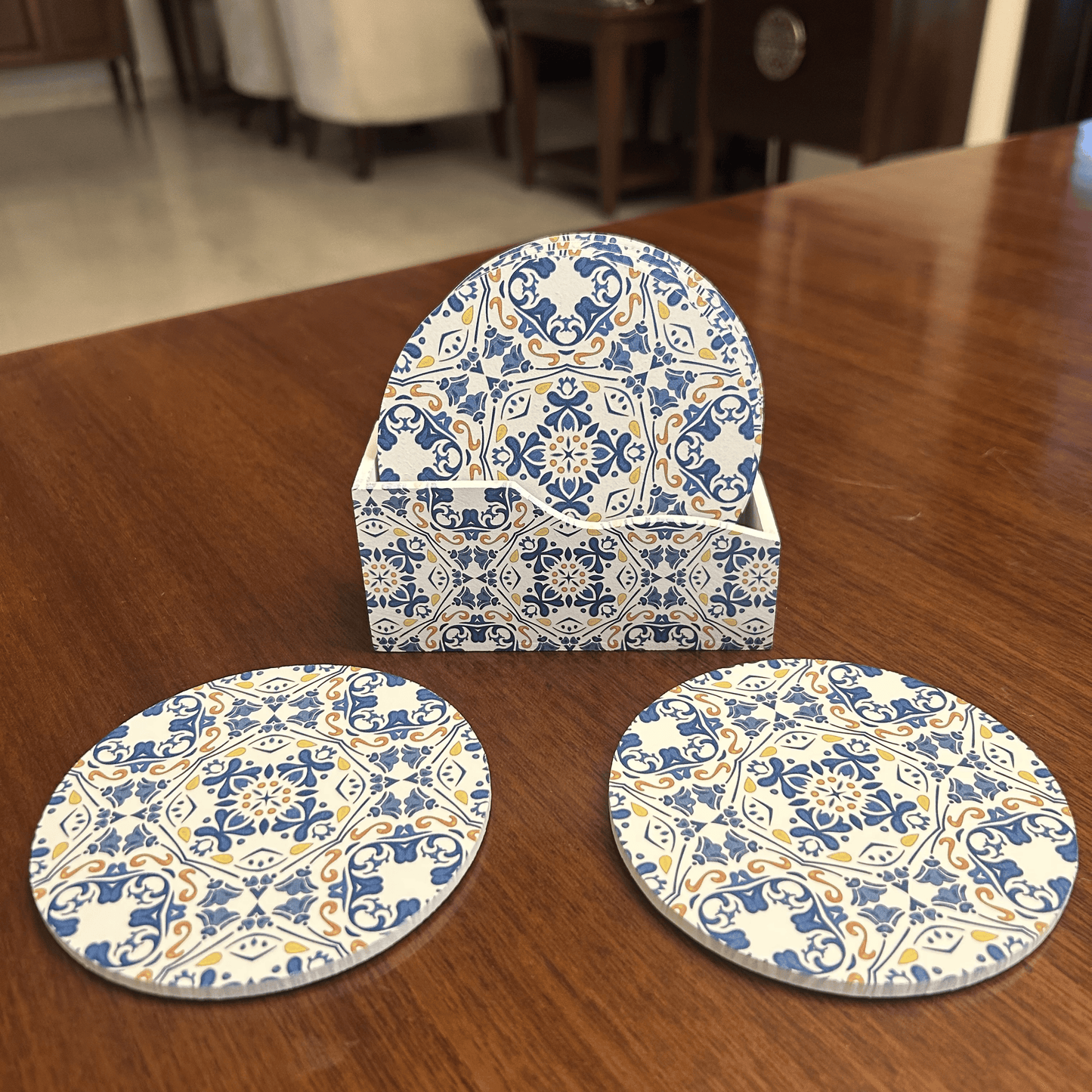 Charming Wooden Coaster Set