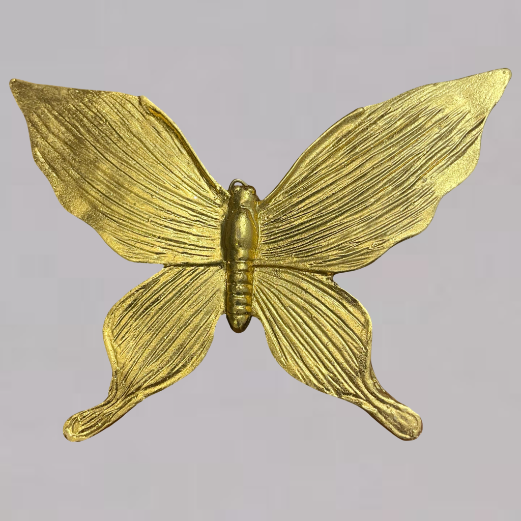 Set of 4 Golden Butterfly Wall Hangings