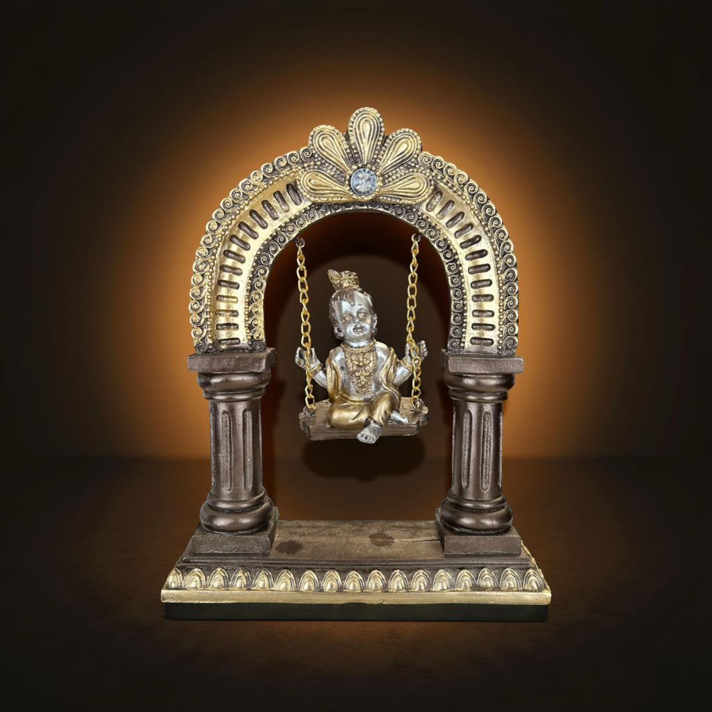 Baby Krishna on Jhula Idol – Spiritual Home Decor