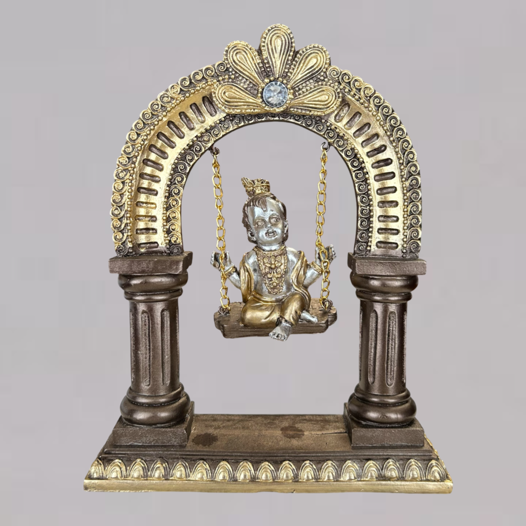 Baby Krishna on Jhula Idol – Spiritual Home Decor