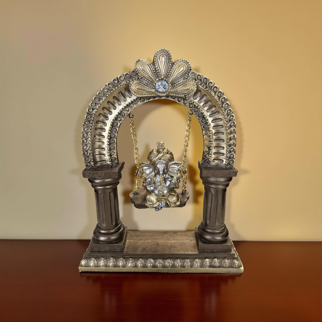 Ganpati Jhula Idol – Traditional Swing Statue for Home & Office Decor