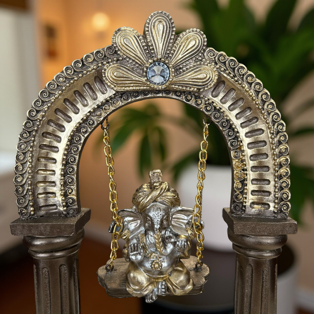 Ganpati Jhula Idol – Traditional Swing Statue for Home & Office Decor