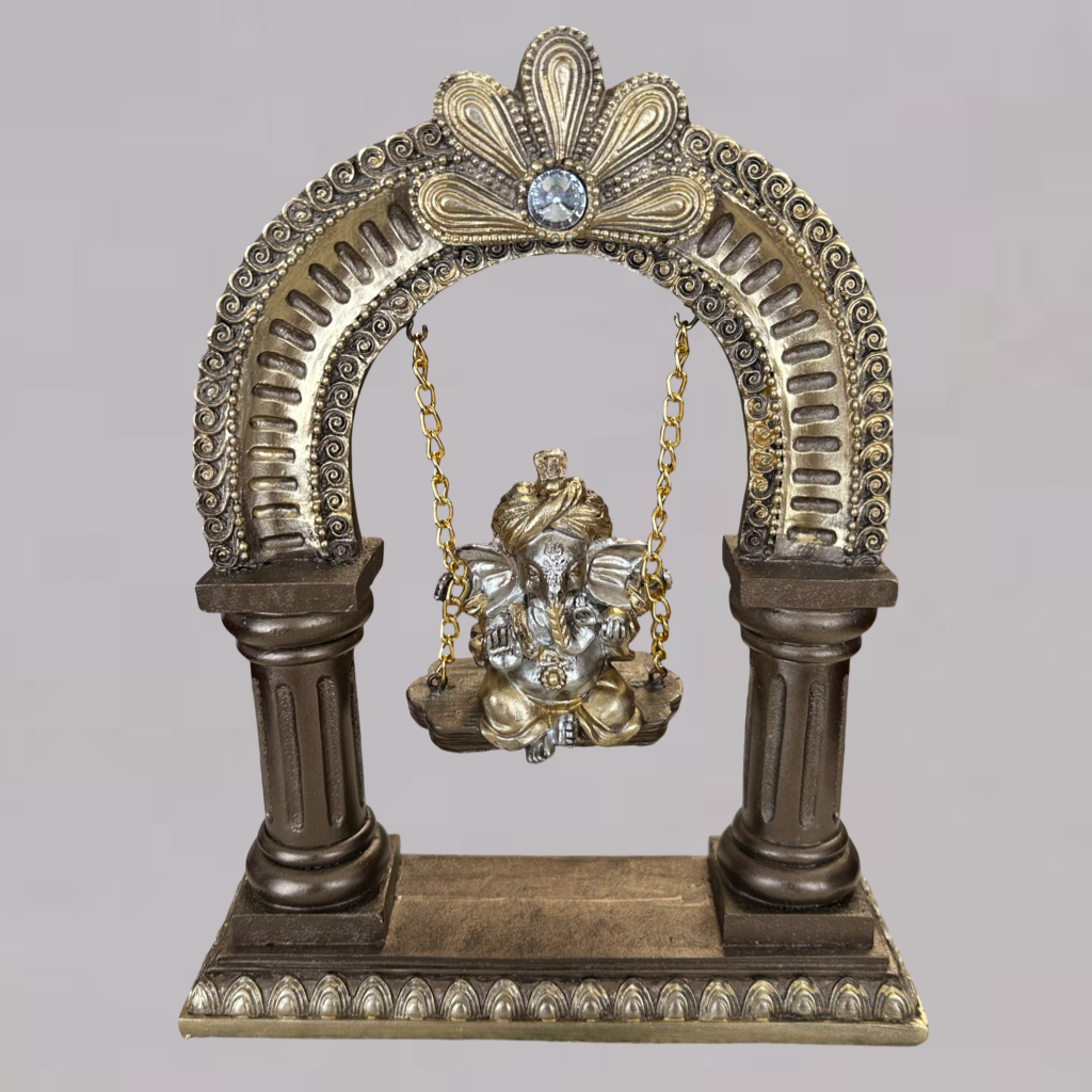 Ganpati Jhula Idol – Traditional Swing Statue for Home & Office Decor
