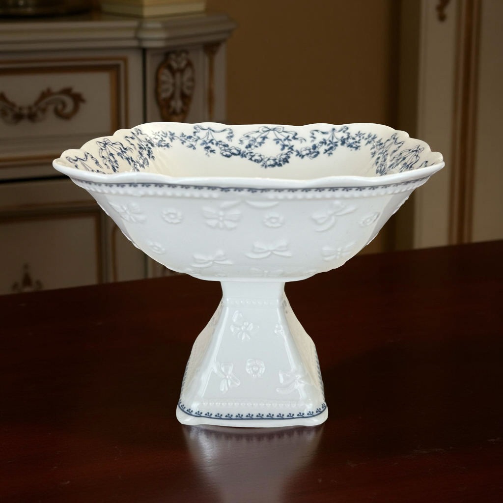 Artisan Ceramic Pedestal Bowl – Decorative & Functional Tableware