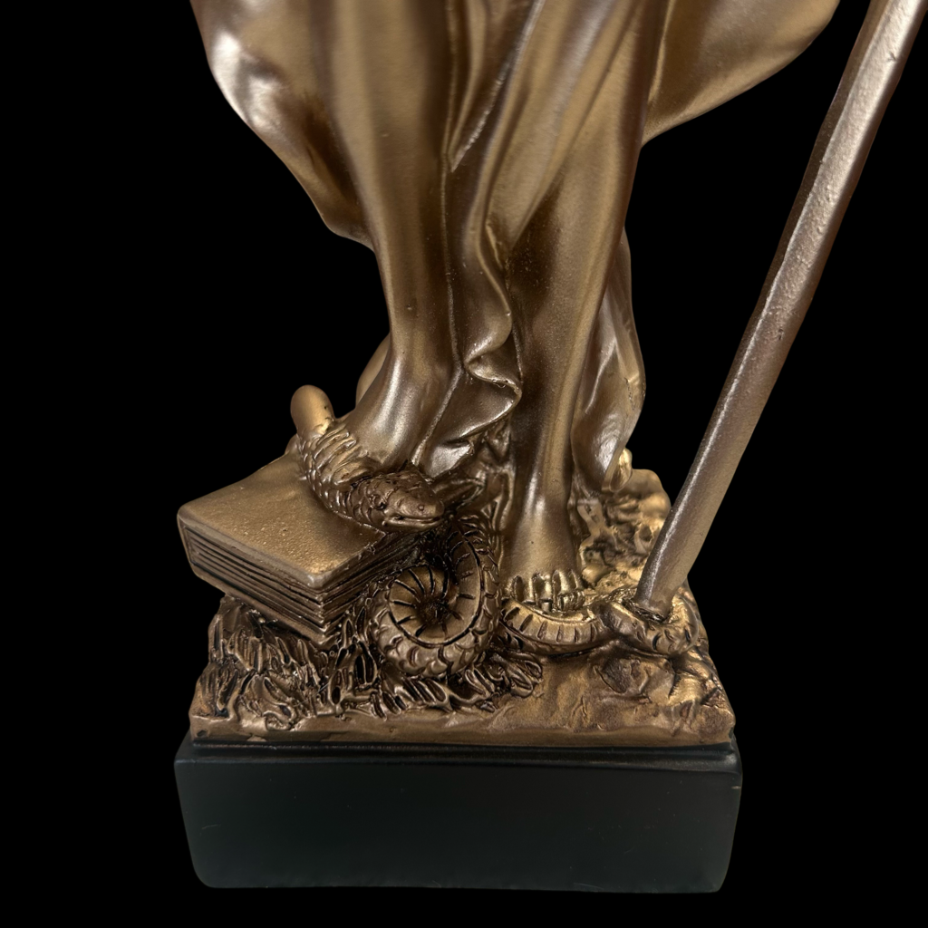 Elegant Blind Justice Statue – Legal Scales and Sword Figurine