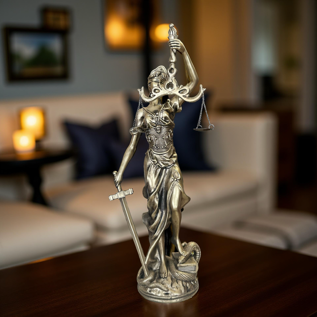 Elegant Lady of Justice Figurine – Legal Symbol Home & Office Decor