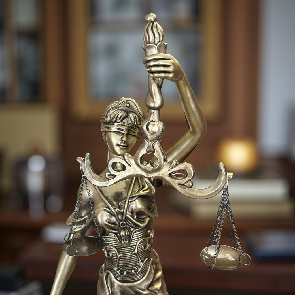 Elegant Lady of Justice Figurine – Legal Symbol Home & Office Decor