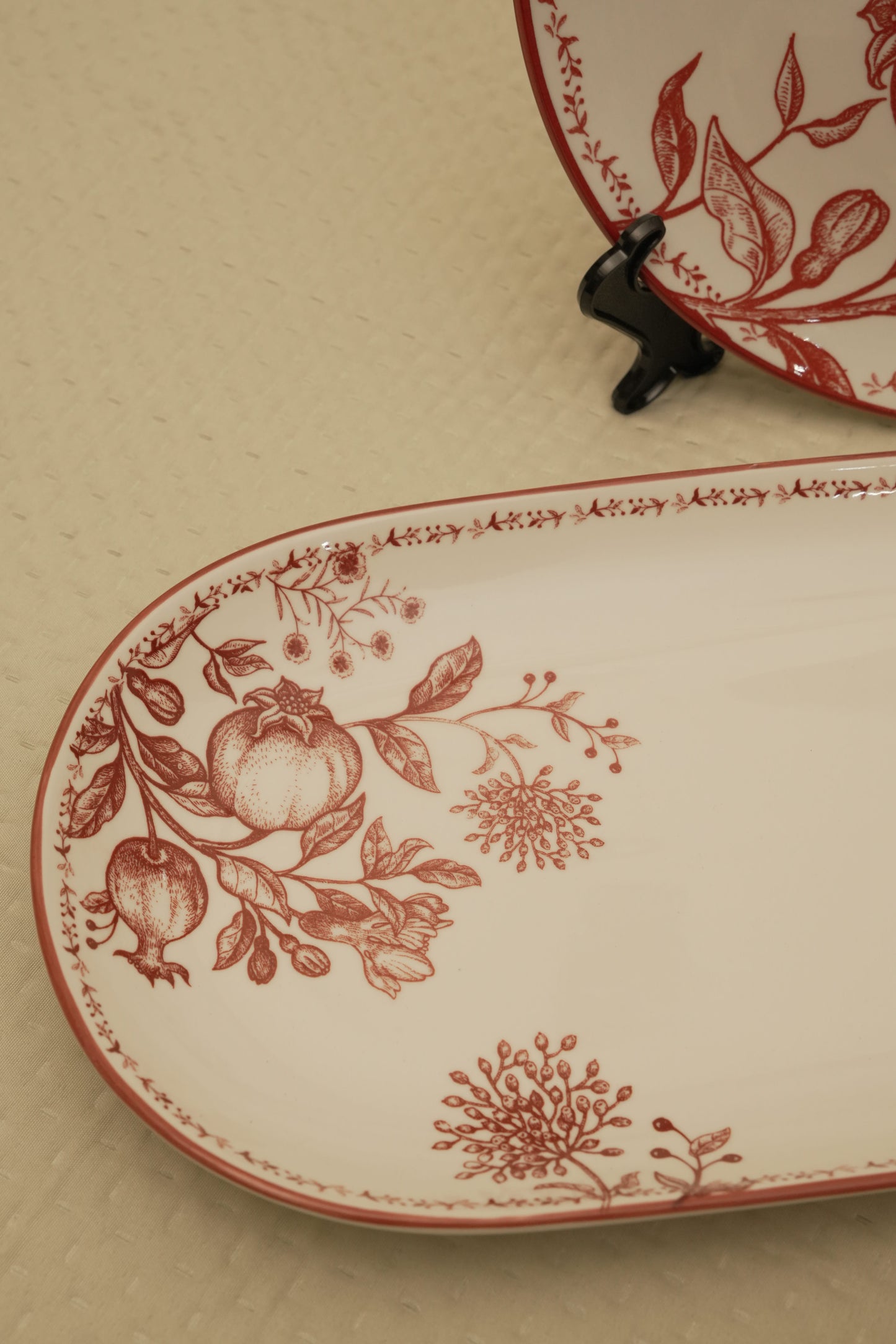 Crimson Garden Collection Platter - Set of 2