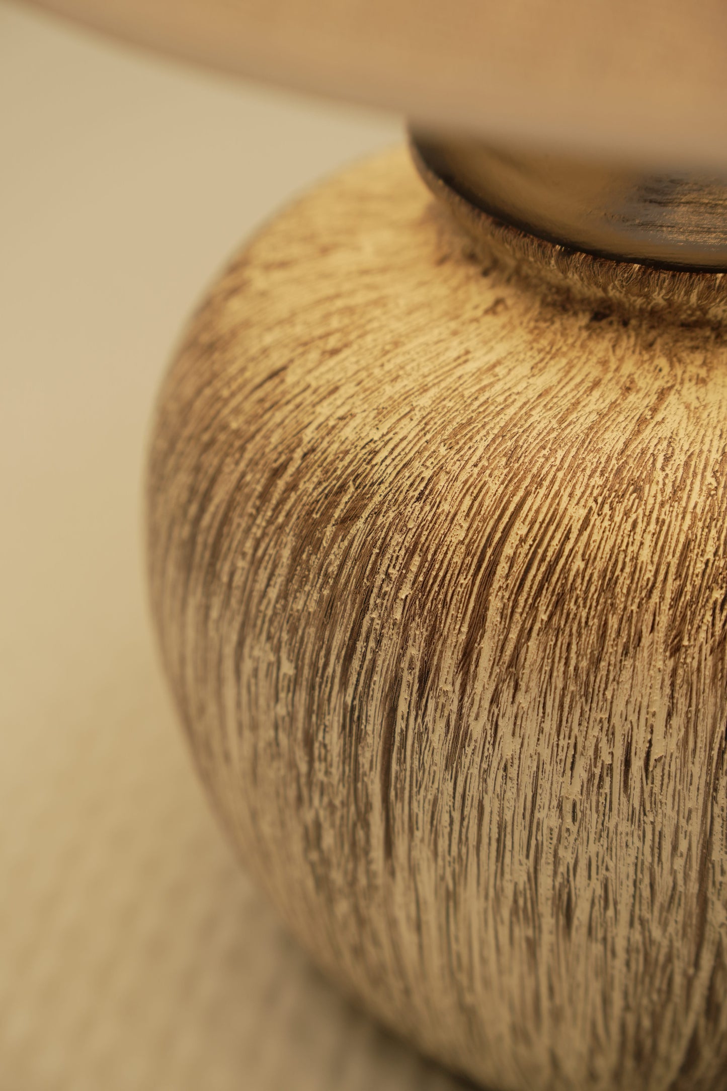 Earthy Textured Table Lamp for Living Room & Bedroom
