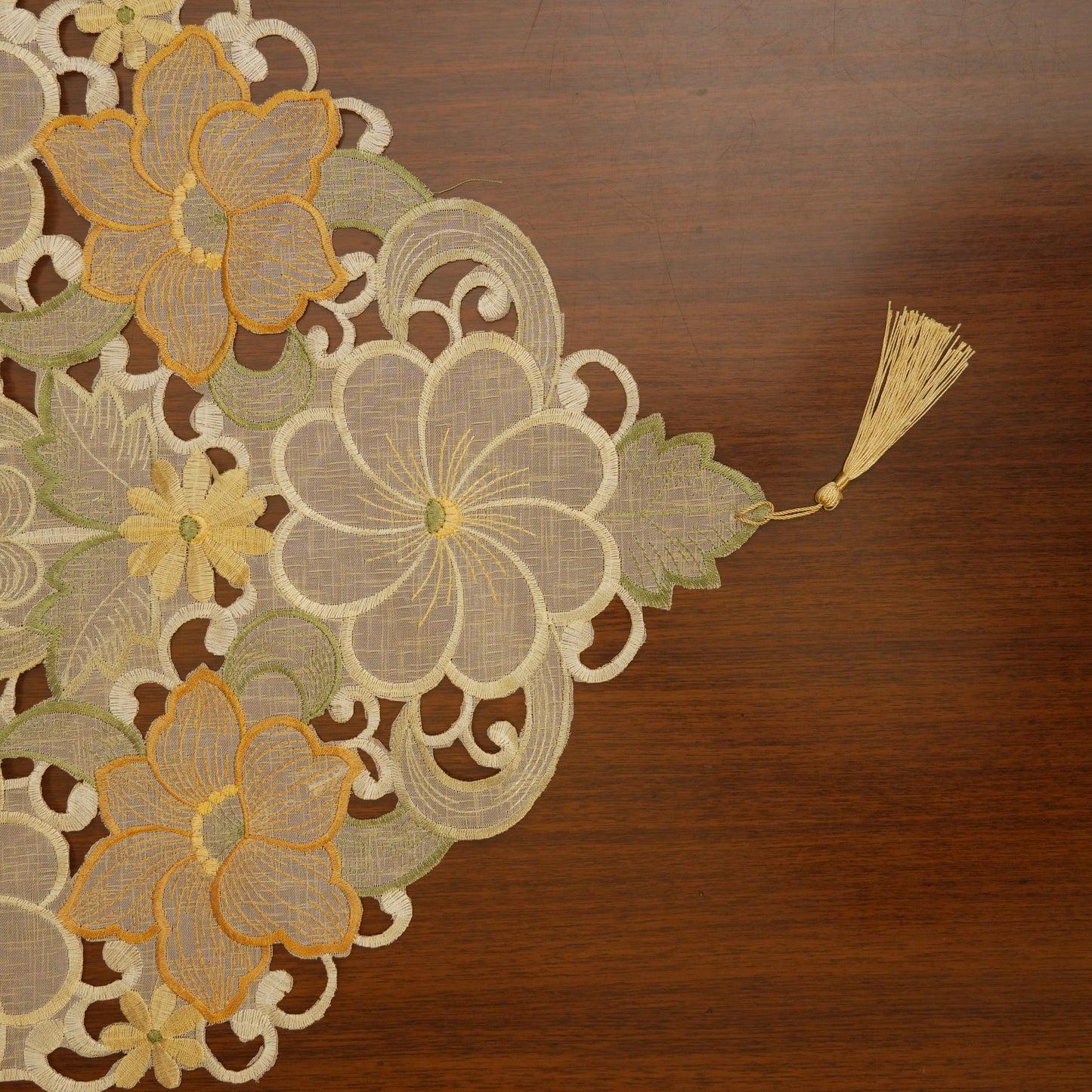 Multi-Color Floral Lace Table Runner (Long)
