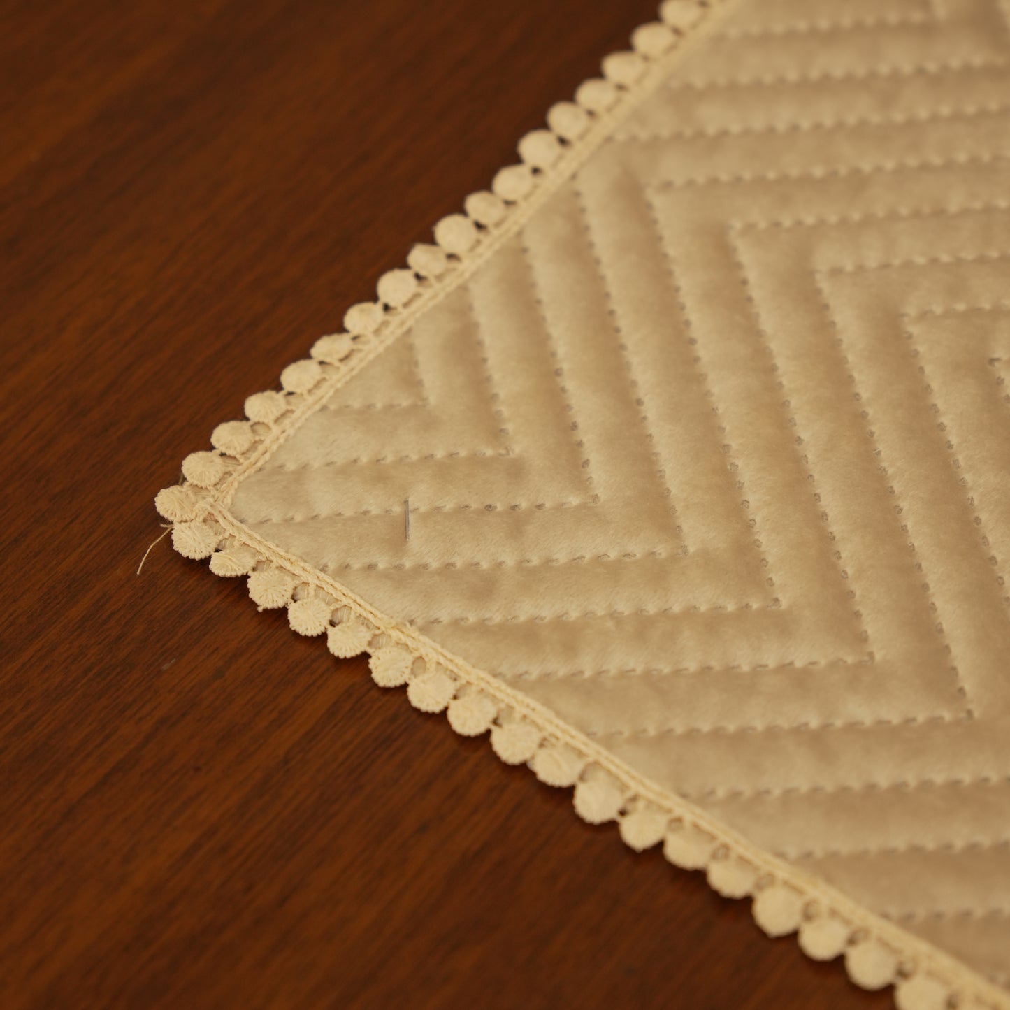 Royal Champagne Quilted Table Runner (Small)