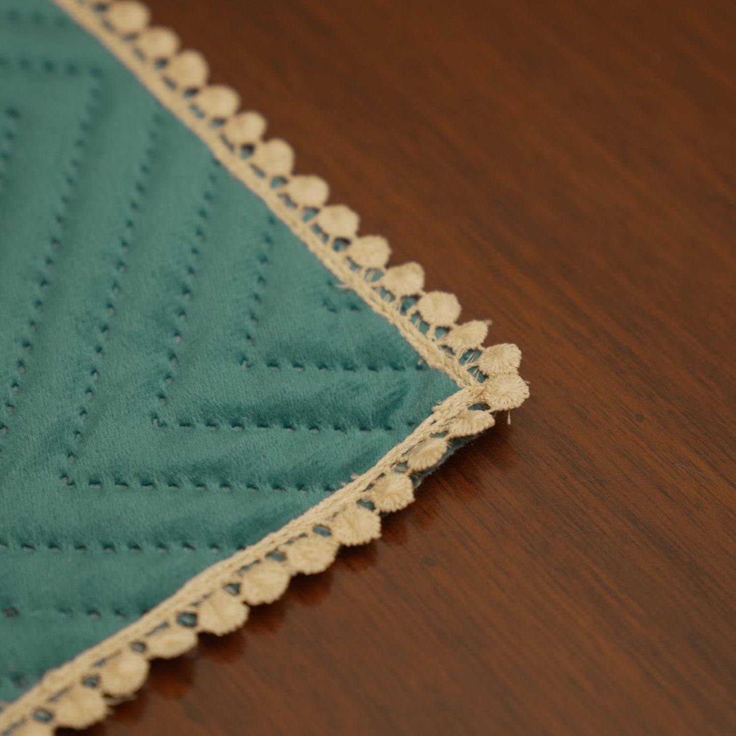 Royal Teal Quilted Table Runner (Small)