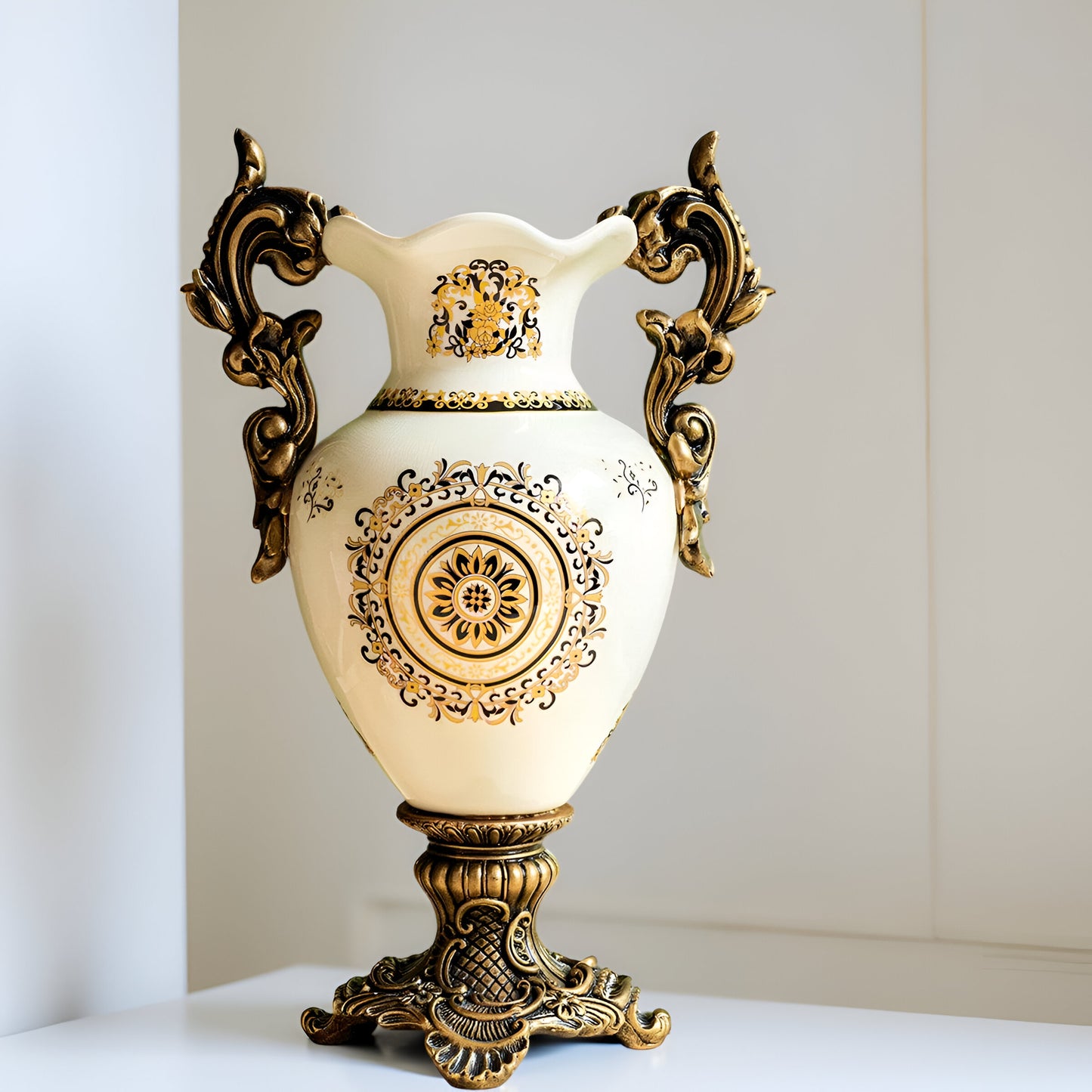Ceramic European-style vintage decorative urn (Vase)