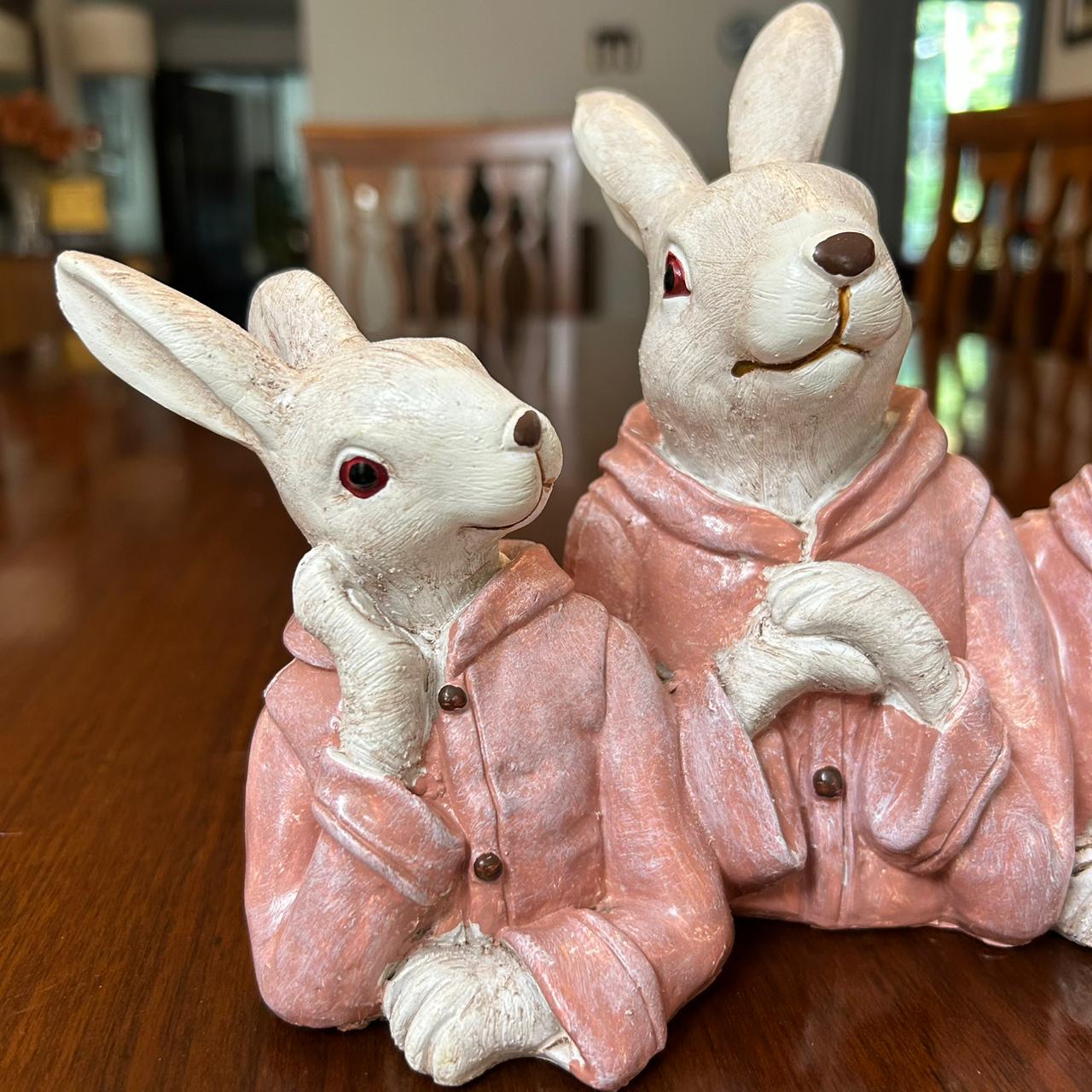 The Blush Bunnies – Rabbit Family Figurine Set
