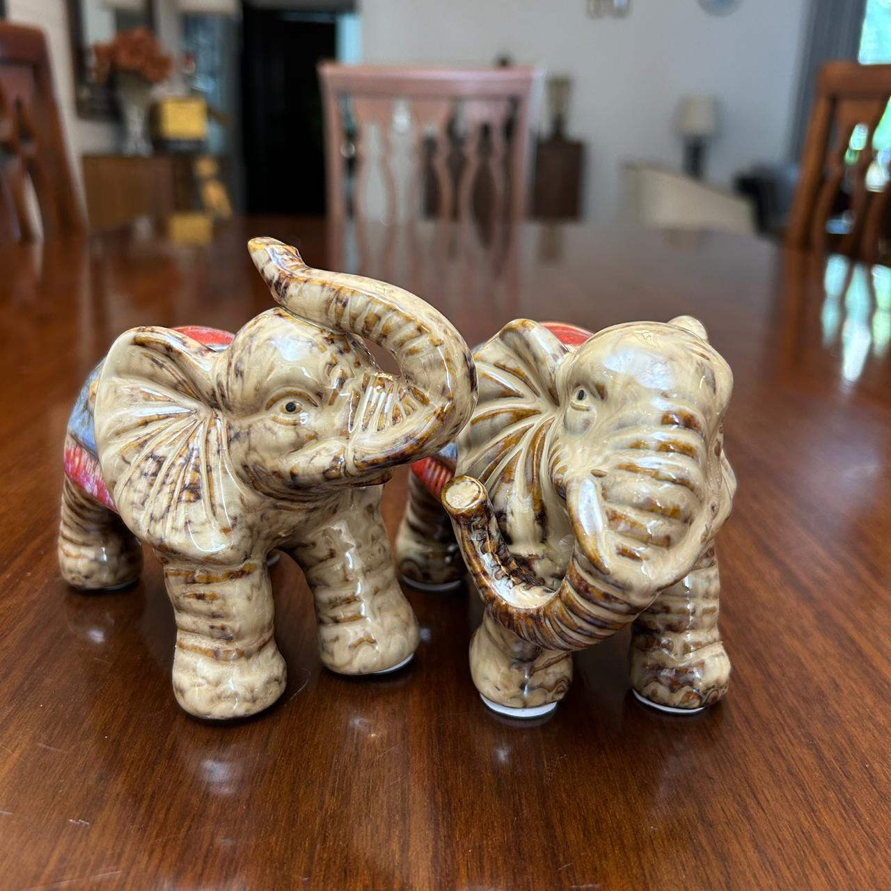 The Harmony Herd – Ceramic Elephant Pair