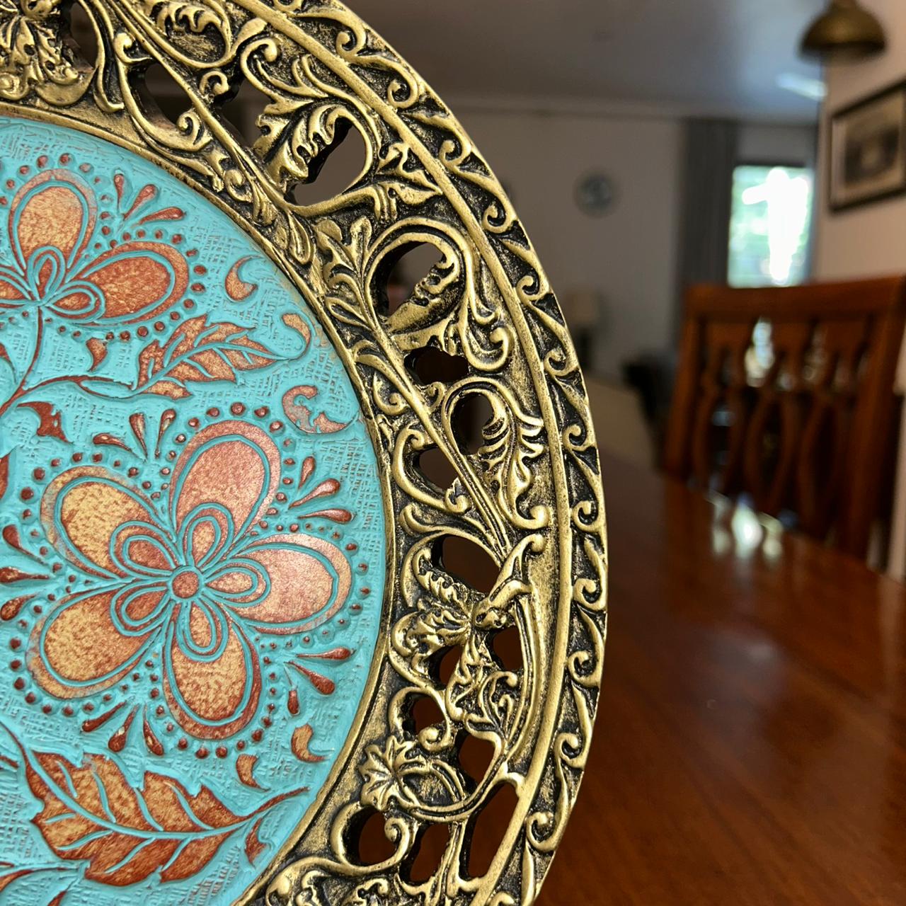 The Royal Bloom – Decorative Floral Plate Showpiece