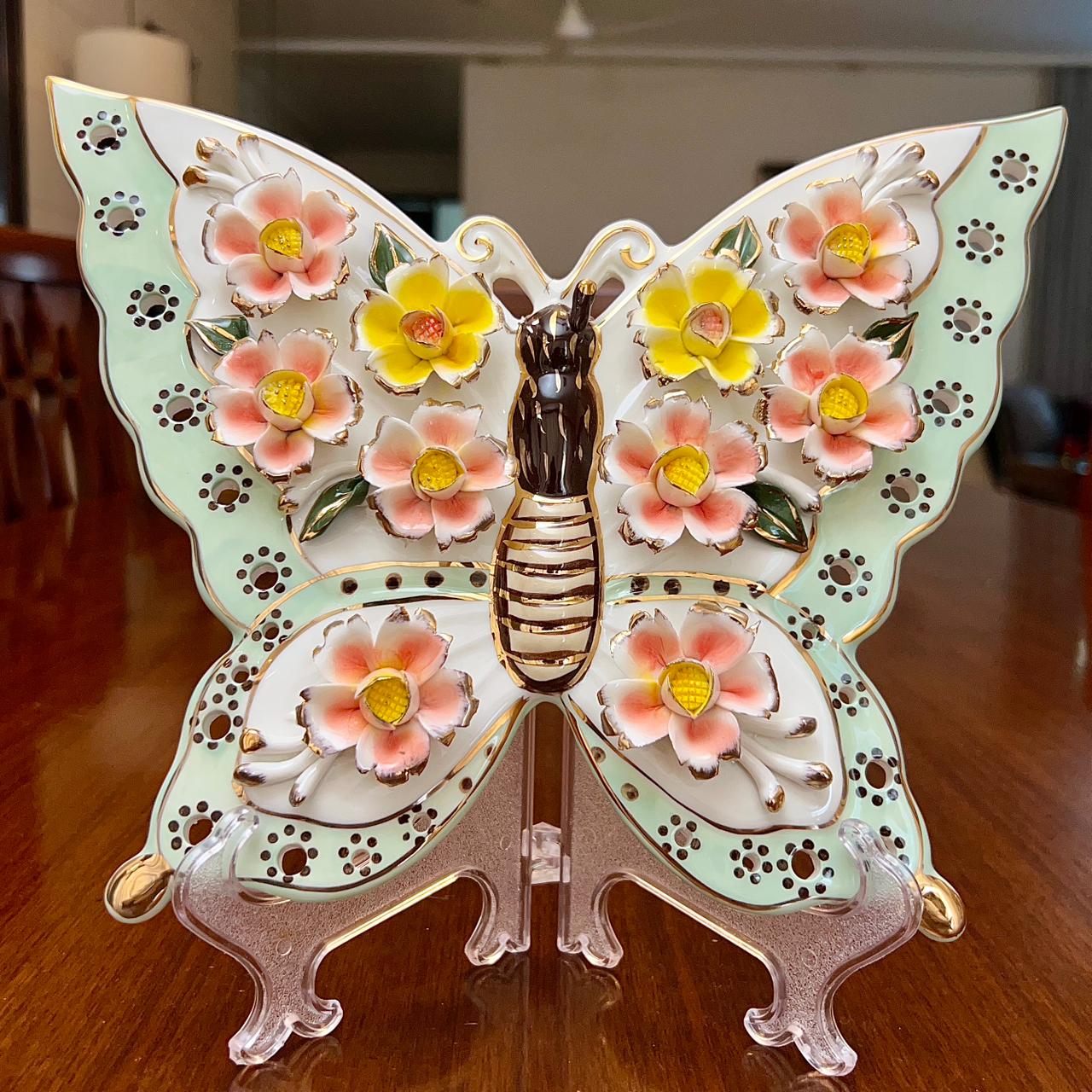 The Bloomfly – Ceramic Butterfly Showpiece | Medium