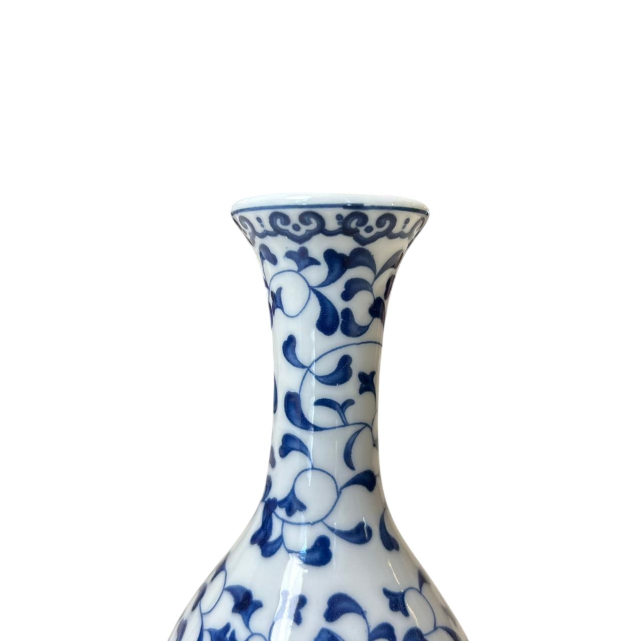 Blue & White Porcelain Collection - Mini Bottle Neck Vase