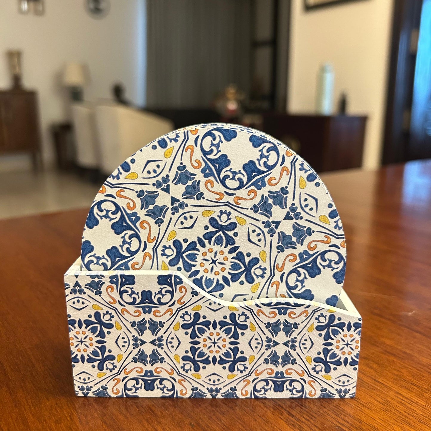 Charming Wooden Coaster Set