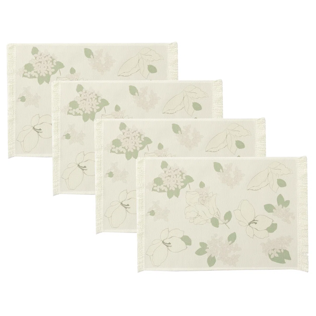 Elegant Cream Floral Table Mat