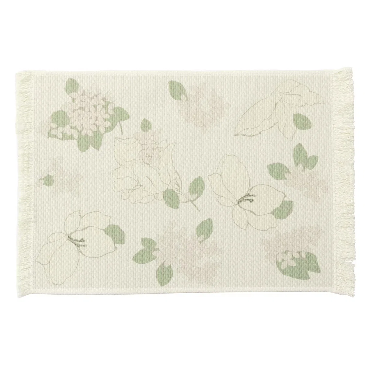 Elegant Cream Floral Table Mat