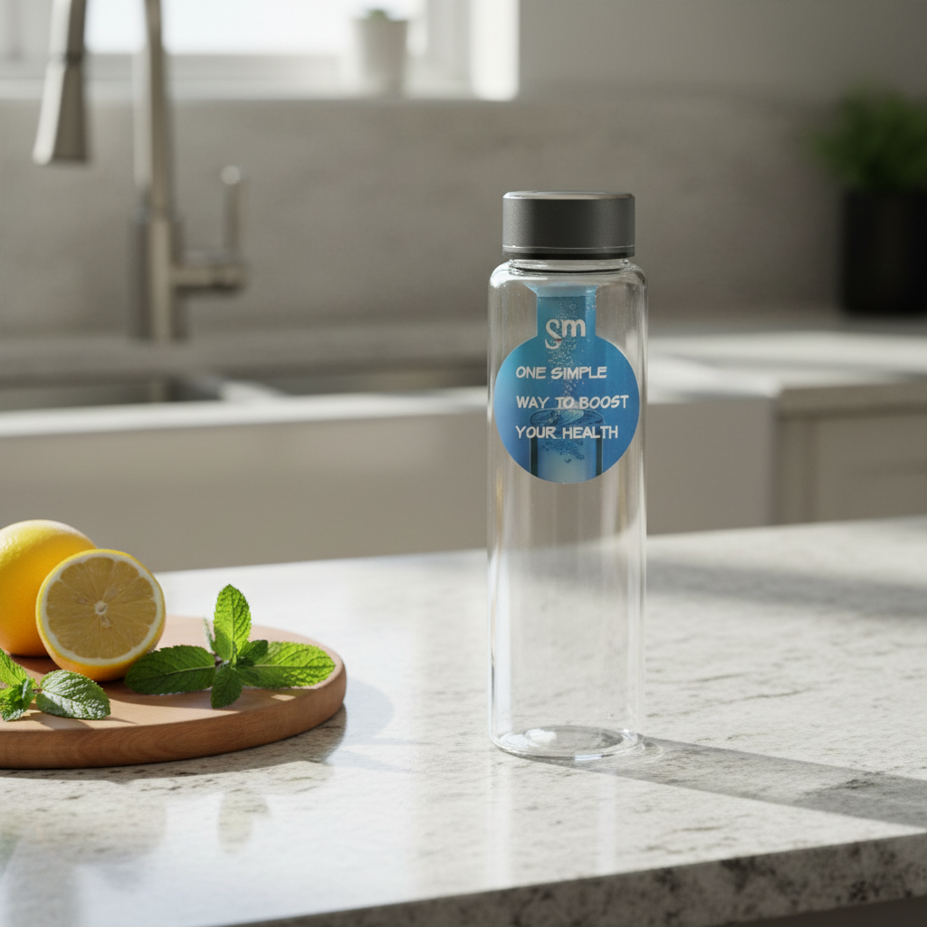 Slim Glass Bottle with Airtight Lid - Set of 2
