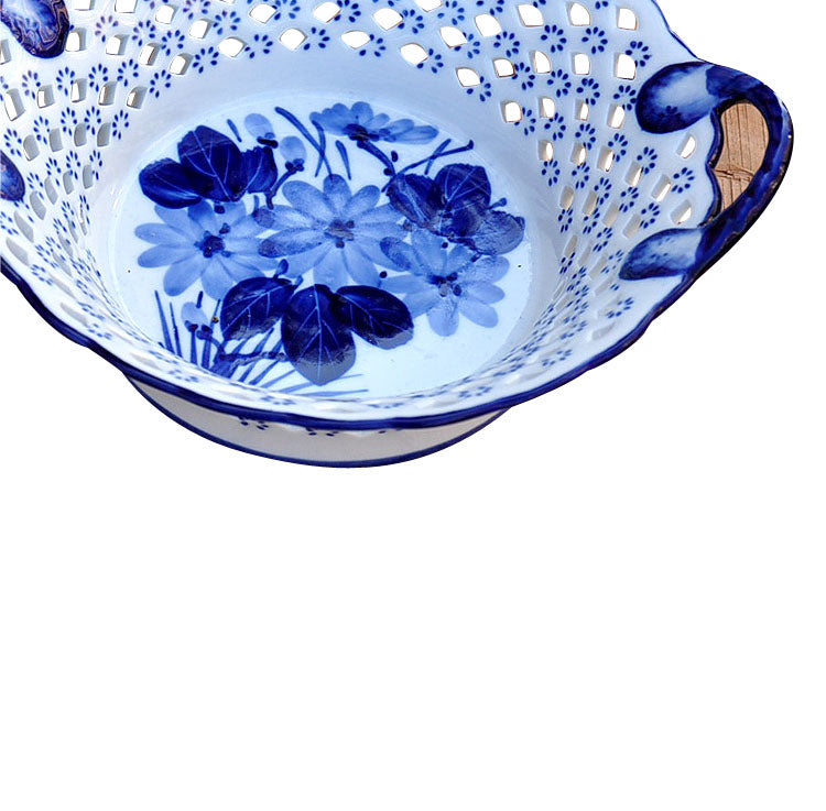 The Blue Bloom Oriental Handcrafted Bowl | Medium