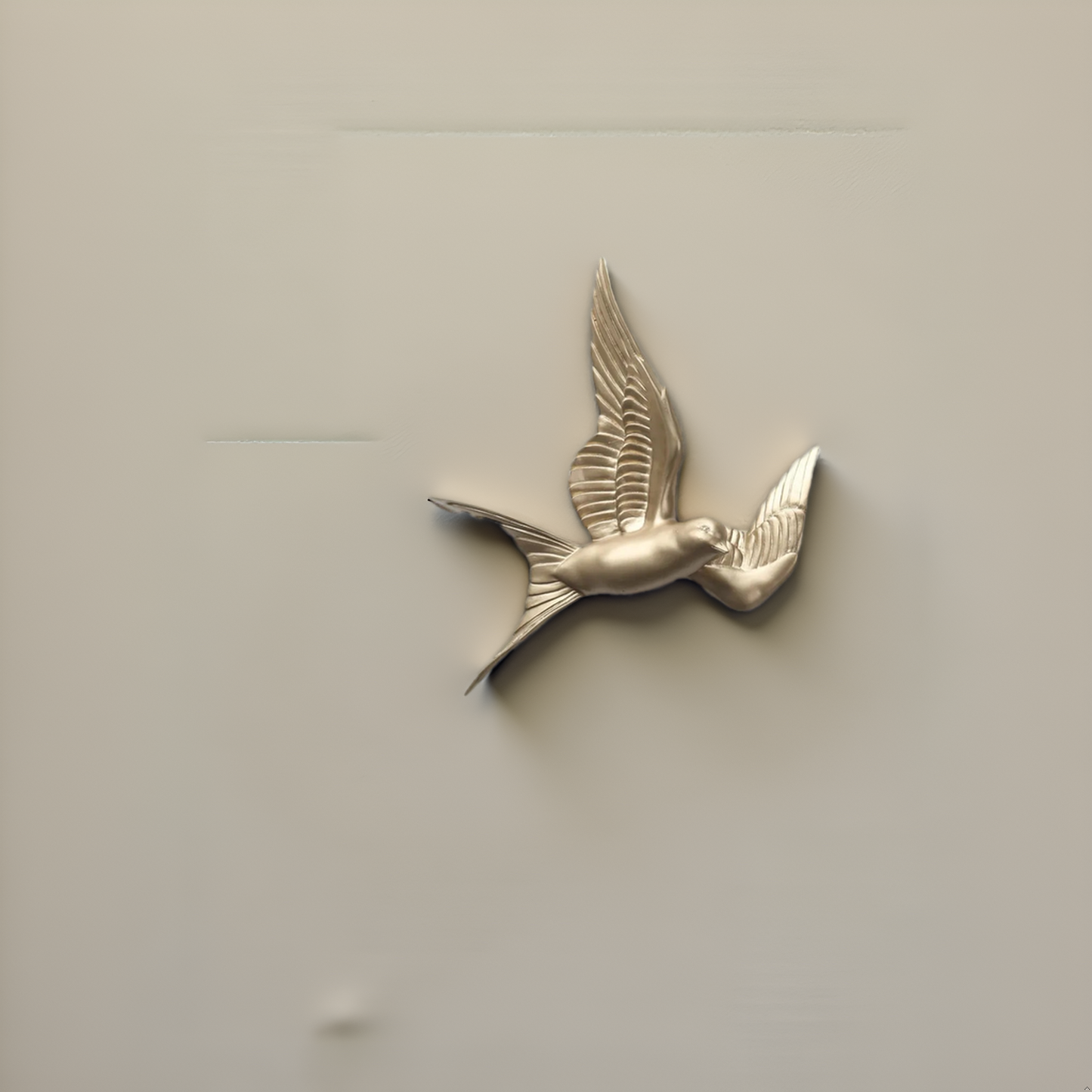 Modern Ceramic Bird Wall Decor – Gold Flying Bird Decorative - Single piece