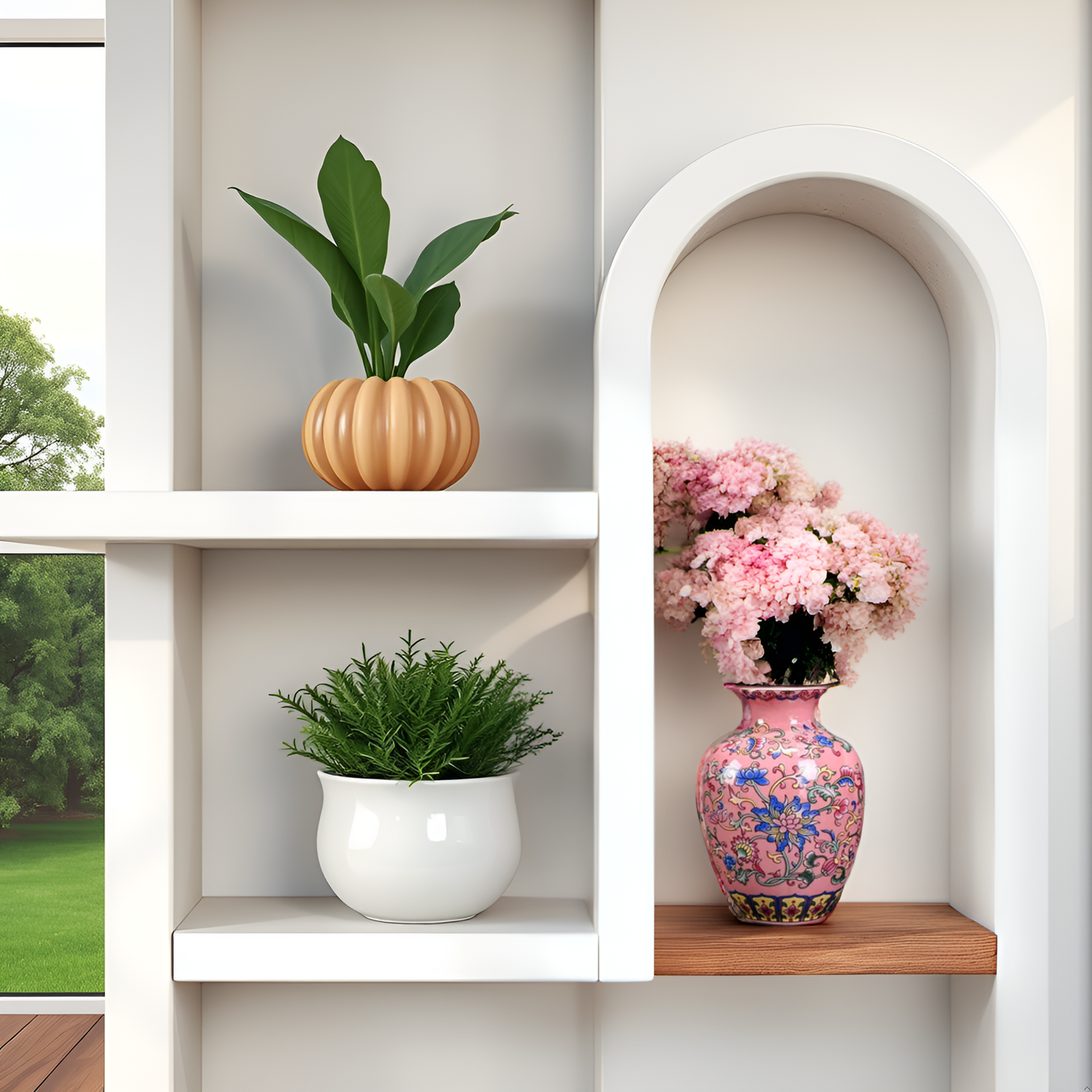 Imperial Elegance : Pink Decorative vase (Small)