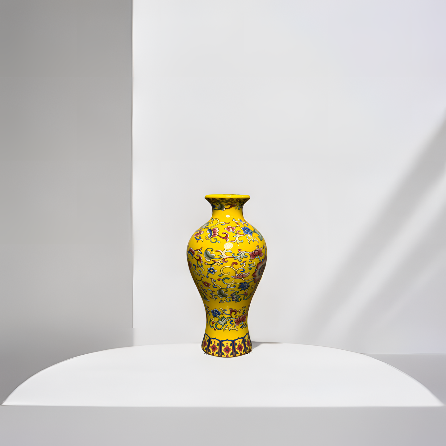 Imperial Elegance : Yellow Decorative vase (Small)